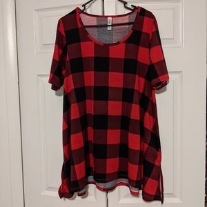 Lularoe Perfect T UNICORN Buffalo Plaid XL